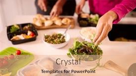  Presentation with freezer - Presentation design with close-up-of-couple background and a coral colored foreground