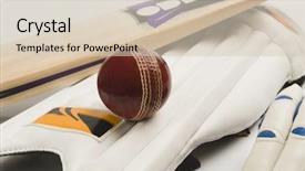  Presentation with cricket - Cool new presentation with close-up of cricket equipment backdrop and a lemonade colored foreground