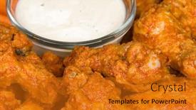  Presentation with hot sauce - Theme with close-up-of-crisp-spicy background and a gold colored foreground