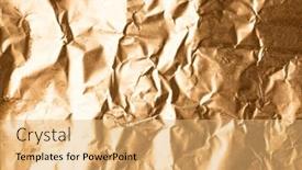  Presentation with shiny gold - Presentation enhanced with close-up-of-crumpled background and a yellow colored foreground