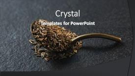  Presentation with cumin cumin cumin - PPT layouts featuring close-up-of-cumin-seeds and a dark gray colored foreground