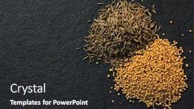  Presentation with cumin cumin cumin - Presentation theme with close-up-of-cumin-seeds and a dark gray colored foreground