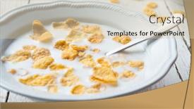  Presentation with milk - Amazing presentation design having close-up-of-cup backdrop and a lemonade colored foreground