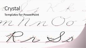  Presentation with page - Beautiful slides featuring close up of cursive handwriting backdrop and a white colored foreground
