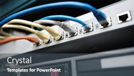  Presentation with cable - Presentation theme consisting of close-up-of-data-cable background and a dark gray colored foreground