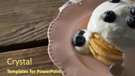 Presentation with food - Beautiful presentation theme featuring close-up-of-delicious-sweet backdrop and a tawny brown colored foreground