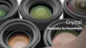  Presentation with lens - Presentation with close-up-of-digital-camera background and a dark gray colored foreground