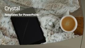  Presentation with close up of digital multimeter - Amazing theme having close-up of digital tablet backdrop and a  colored foreground