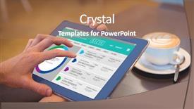  Presentation with digital banking - Amazing presentation theme having close-up of digital backdrop and a coral colored foreground