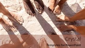  Presentation with friendship - PPT theme with close-up-of-diverse-friends background and a  colored foreground