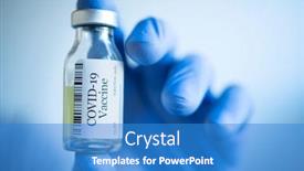  Presentation with immunization - Slide deck enhanced with close-up-of-doctor-hand background and a teal colored foreground