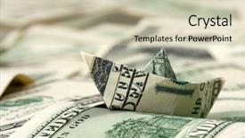  Presentation with boat - Amazing slides having close-up of dollar boat backdrop and a soft green colored foreground