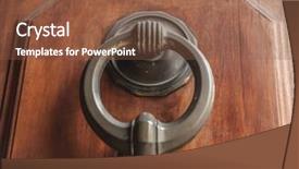  Presentation with vintage door nature - Colorful presentation enhanced with close up of door knocker backdrop and a  colored foreground