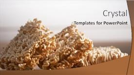  Presentation with noodle - Amazing presentation theme having close-up-of-dried-food backdrop and a  colored foreground