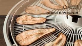  Presentation with pear - Colorful slide deck enhanced with close-up-of-dried-pear backdrop and a coral colored foreground