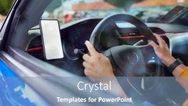  Presentation with green screen - Presentation theme consisting of close-up-of-driver background and a seafoam green colored foreground