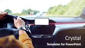  Presentation with green screen - Slides enhanced with close-up-of-driver background and a wine colored foreground