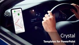  Presentation with driver - PPT theme enhanced with close-up-of-driver background and a black colored foreground