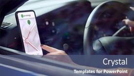  Presentation with driver - Theme with close-up-of-driver background and a ocean colored foreground