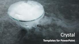  Presentation with dry ice - PPT layouts featuring nitrogen - close-up of dry ice smoke background and a dark gray colored foreground