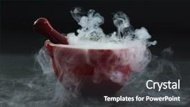  Presentation with dry ice - Colorful PPT layouts enhanced with nitrogen - close-up of dry ice smoke backdrop and a dark gray colored foreground
