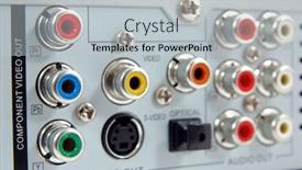  Presentation with golf player playing - Beautiful PPT theme featuring close-up-of-dvd-player backdrop and a light gray colored foreground