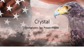  Presentation with united states and flag and eagle - Audience pleasing theme consisting of close-up of eagle backdrop and a soft green colored foreground