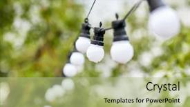  Presentation with illumination - Slide deck consisting of close up of electric bulb background and a mint green colored foreground