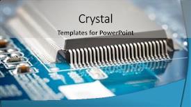  Presentation with circuit board - Presentation theme with close-up of electronic circuit background and a light gray colored foreground