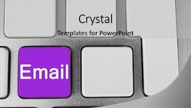  Presentation with email - PPT layouts enhanced with close up of email keyboard button background and a light gray colored foreground