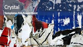  Presentation with posters - Audience pleasing presentation theme consisting of entertainment event posters torn backdrop and a ocean colored foreground