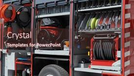  Presentation with emergency response - PPT layouts consisting of close-up-of-essential-firefighting and a tawny brown colored foreground