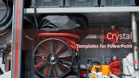  Presentation with emergency response - Slide set with close-up-of-essential-firefighting and a tawny brown colored foreground