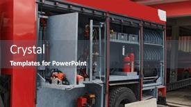  Presentation with emergency response - Slides having close-up-of-essential-firefighting and a dark gray colored foreground