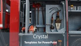  Presentation with emergency response - Slide set with close-up-of-essential-firefighting background and a gray colored foreground