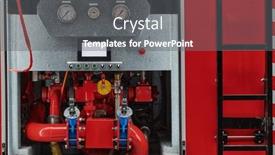  Presentation with emergency response - Presentation design featuring close-up-of-essential-firefighting and a gray colored foreground