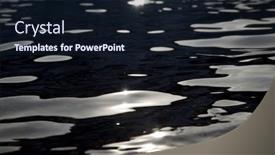  Presentation with lake - Beautiful PPT theme featuring close-up-of-estanes-lake backdrop and a wine colored foreground