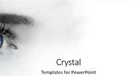  Presentation with human eye - PPT theme with close up of eye background and a white colored foreground