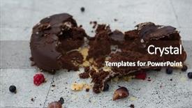  Presentation with messy - Theme enhanced with messy food - close up of fallen chocolate background and a  colored foreground