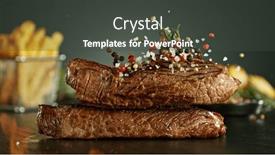  Presentation with table salt - Slide set featuring close-up-of-falling-salt background and a dark gray colored foreground