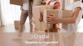  Presentation with family children - Slide set featuring close-up-of-family background and a coral colored foreground