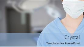  Presentation with public health covid - Theme with close-up-of-female-doctor background and a light blue colored foreground