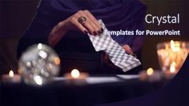  Presentation with candles - PPT layouts having close-up-of-female-fortuneteller background and a wine colored foreground