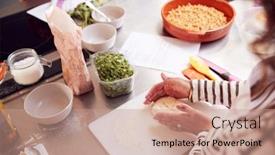  Presentation with teacher - Amazing slides having close-up-of-female-teacher backdrop and a coral colored foreground