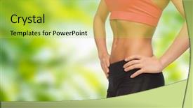  Presentation with diet - Audience pleasing slides consisting of close up of female torso backdrop and a yellow colored foreground