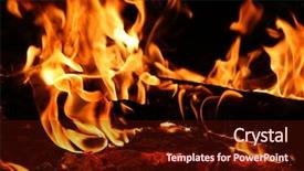  Presentation with flames - Theme enhanced with close-up of fire background and a wine colored foreground