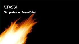  Presentation with flames - Beautiful presentation theme featuring close-up of fire backdrop and a black colored foreground