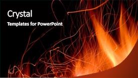  Presentation with flames - Theme having  background and a  colored foreground