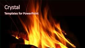  Presentation with flames - Slide deck featuring close-up of fire background and a wine colored foreground