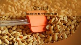  Presentation with peanuts - Audience pleasing slides consisting of close-up-of-fired-salt backdrop and a gold colored foreground